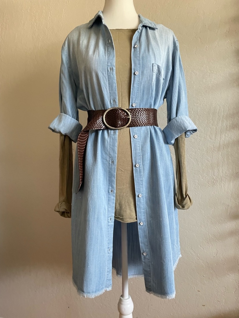 Brown braided belt - Picture 15 of 15